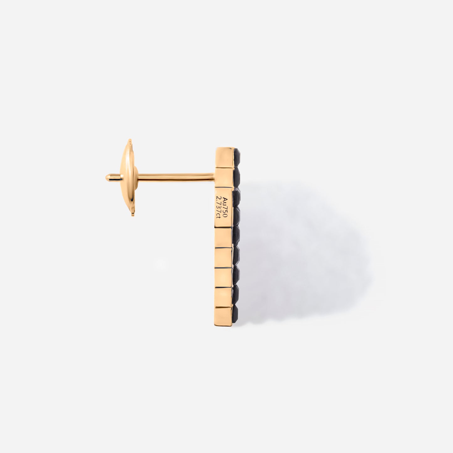 refined legacy collection / 8-bit bijou Invisible setting earring pair K18YG