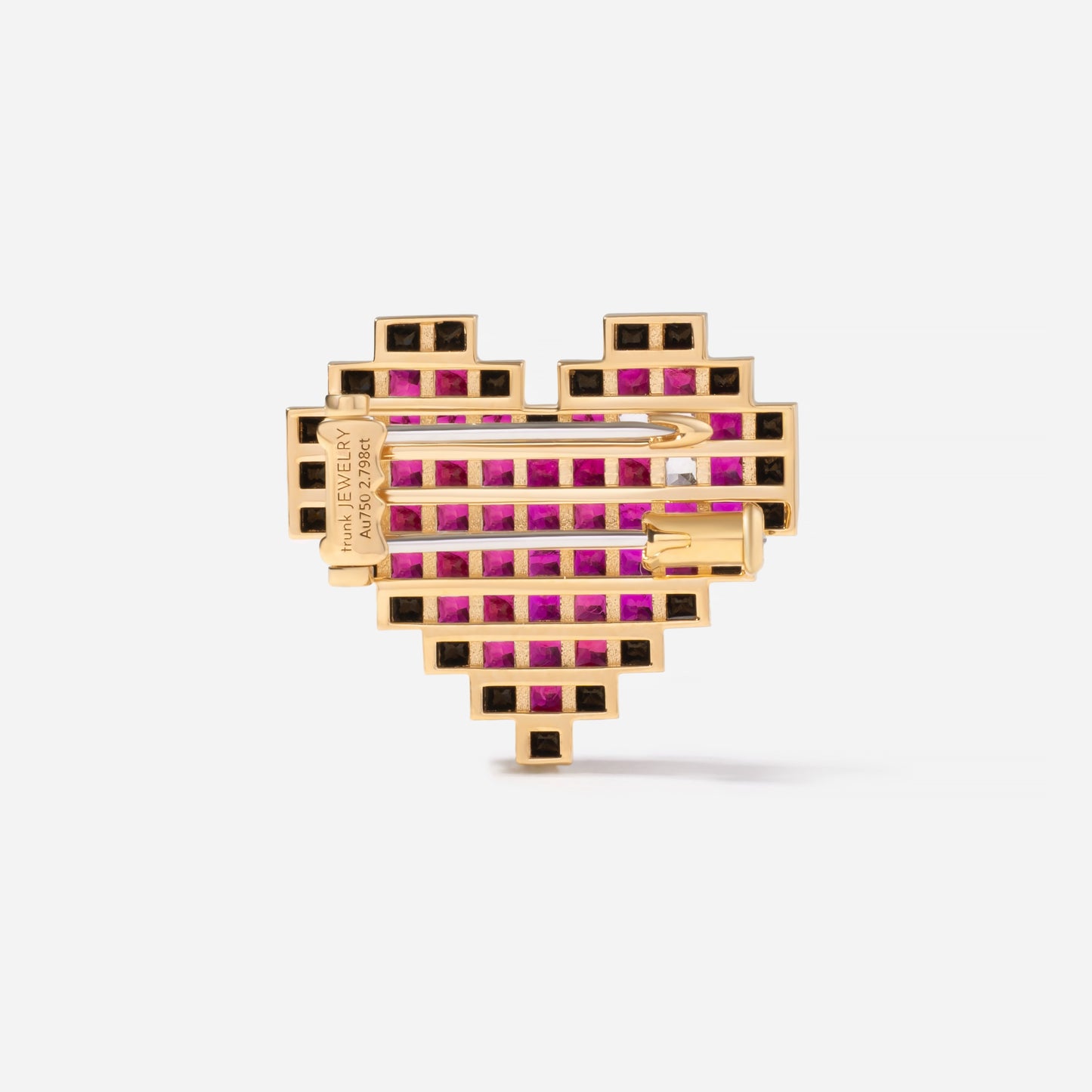 refined legacy collection / 8-bit heart mystery setting brooch K18YG