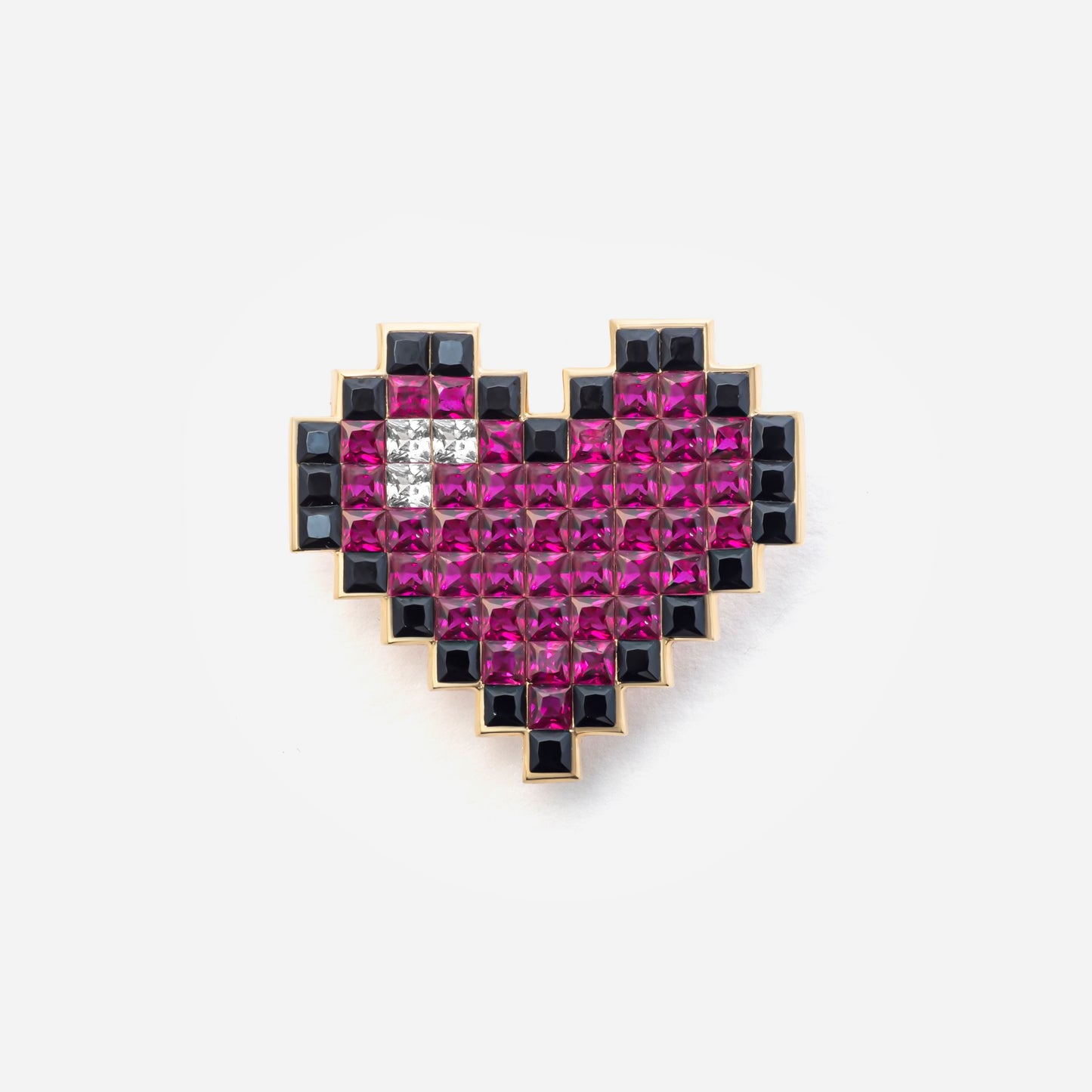 refined legacy collection / 8-bit heart mystery setting earring single K18YG