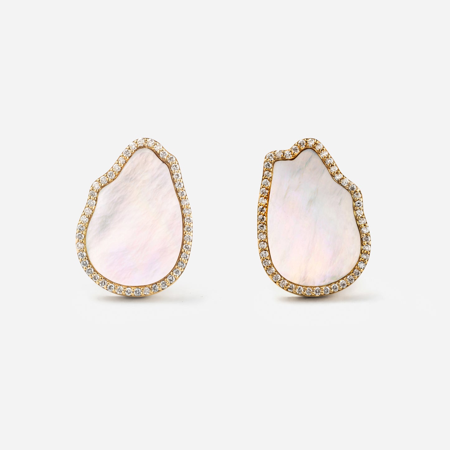deja-vu collection / baroque in 2D diamond earring pair K18YG