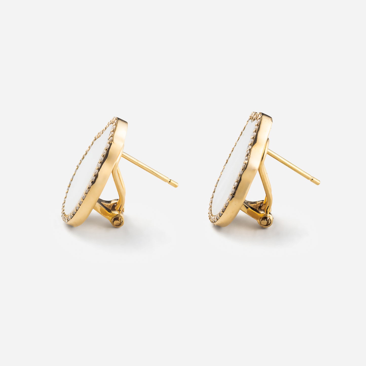 deja-vu collection / baroque in 2D diamond earring pair K18YG