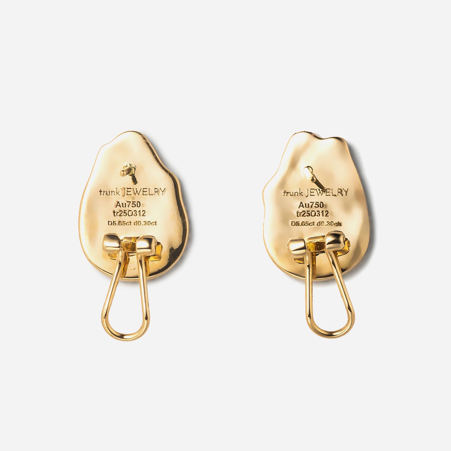 deja-vu collection / baroque in 2D diamond earring pair K18YG