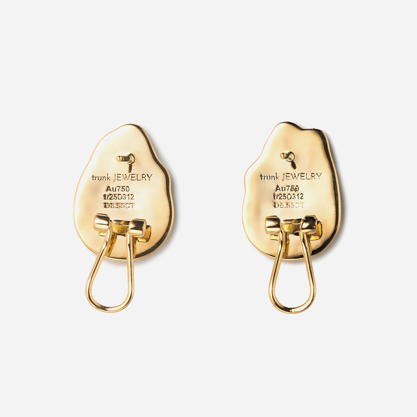 deja-vu collection / baroque in 2D earring pair K18YG