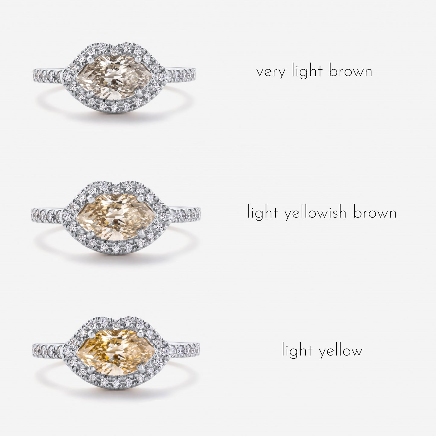 new basic collection / luxe kiss cut diamond halo ring Pt950