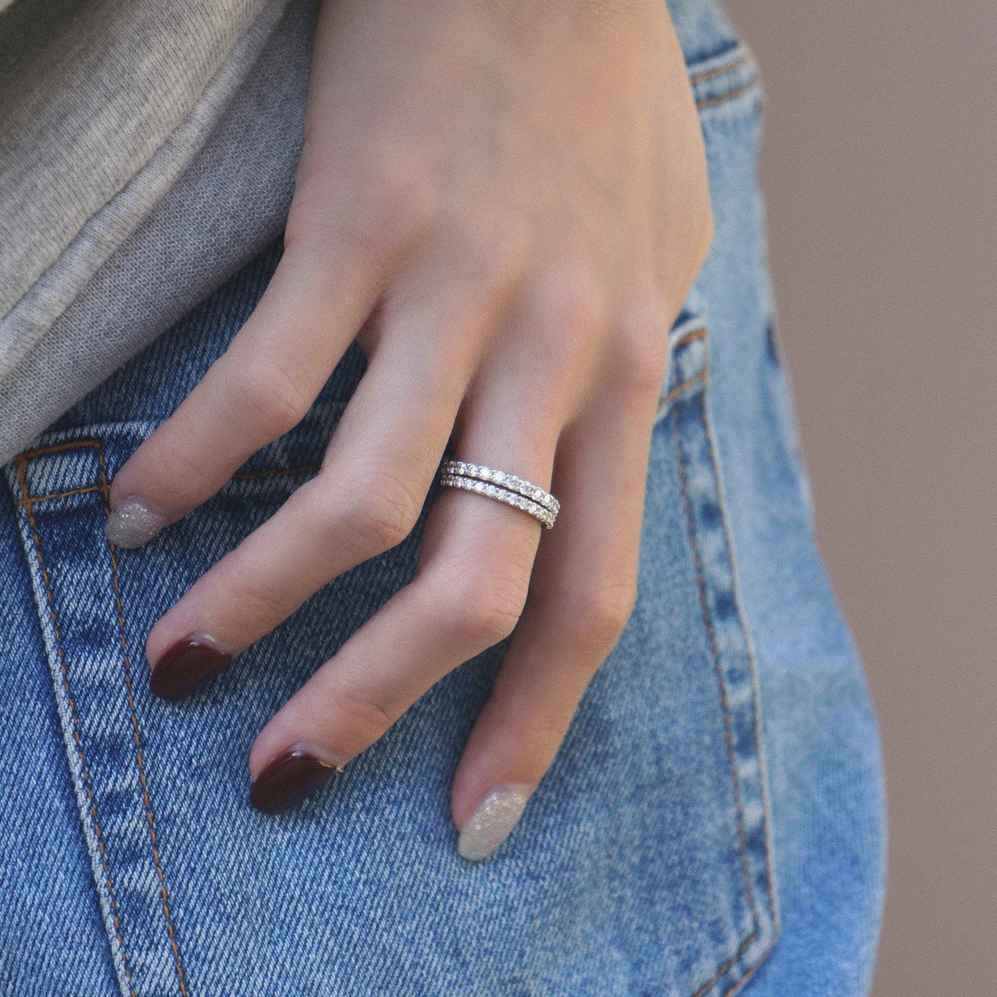 basic collection / diamond super basic half eternity ring 0.3ct pt950