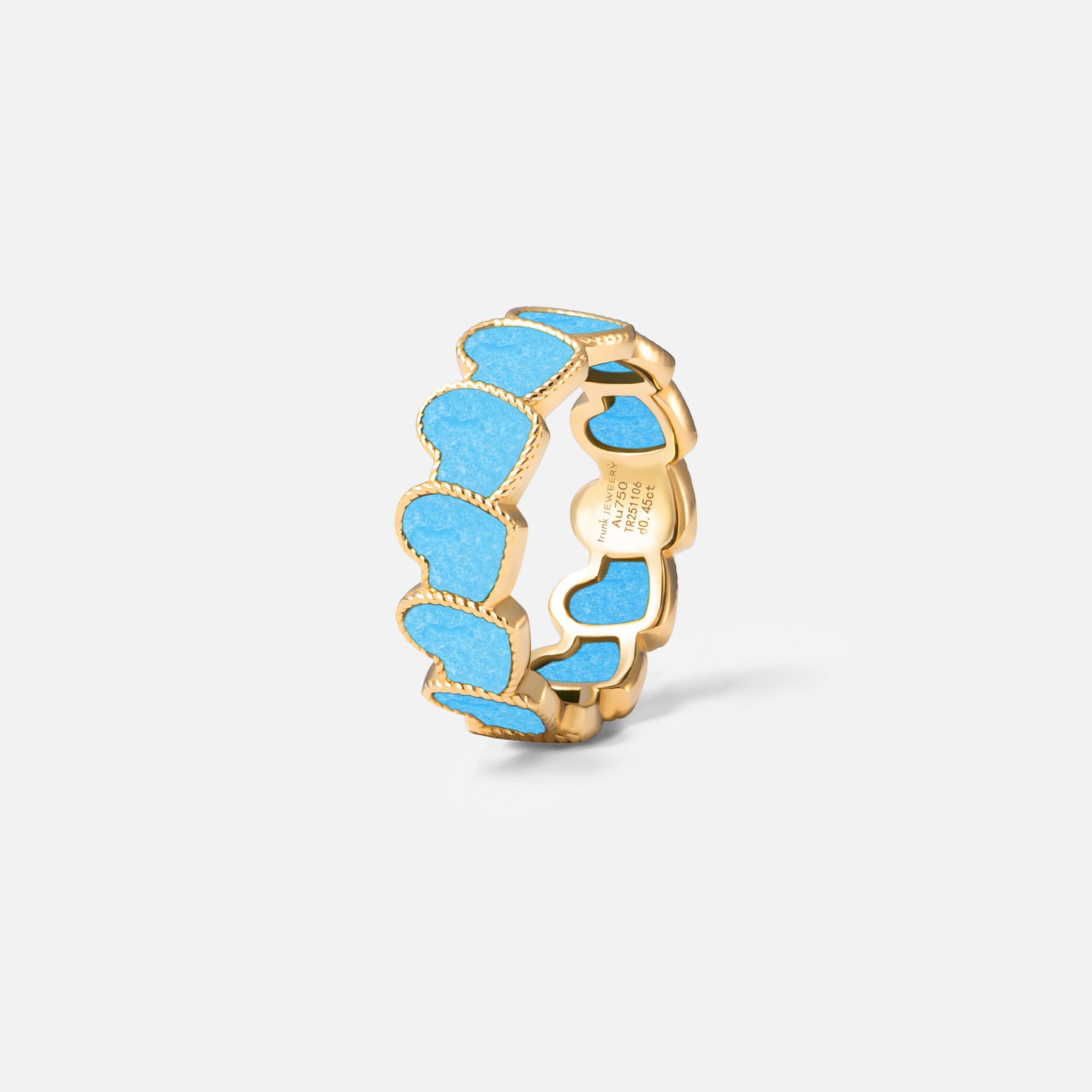 ミ*ズ様 ネイバーフッド　2周年　アニバーサリーリング　激レア eternal heart collection / turquoise inlay rope heart ring K18YG