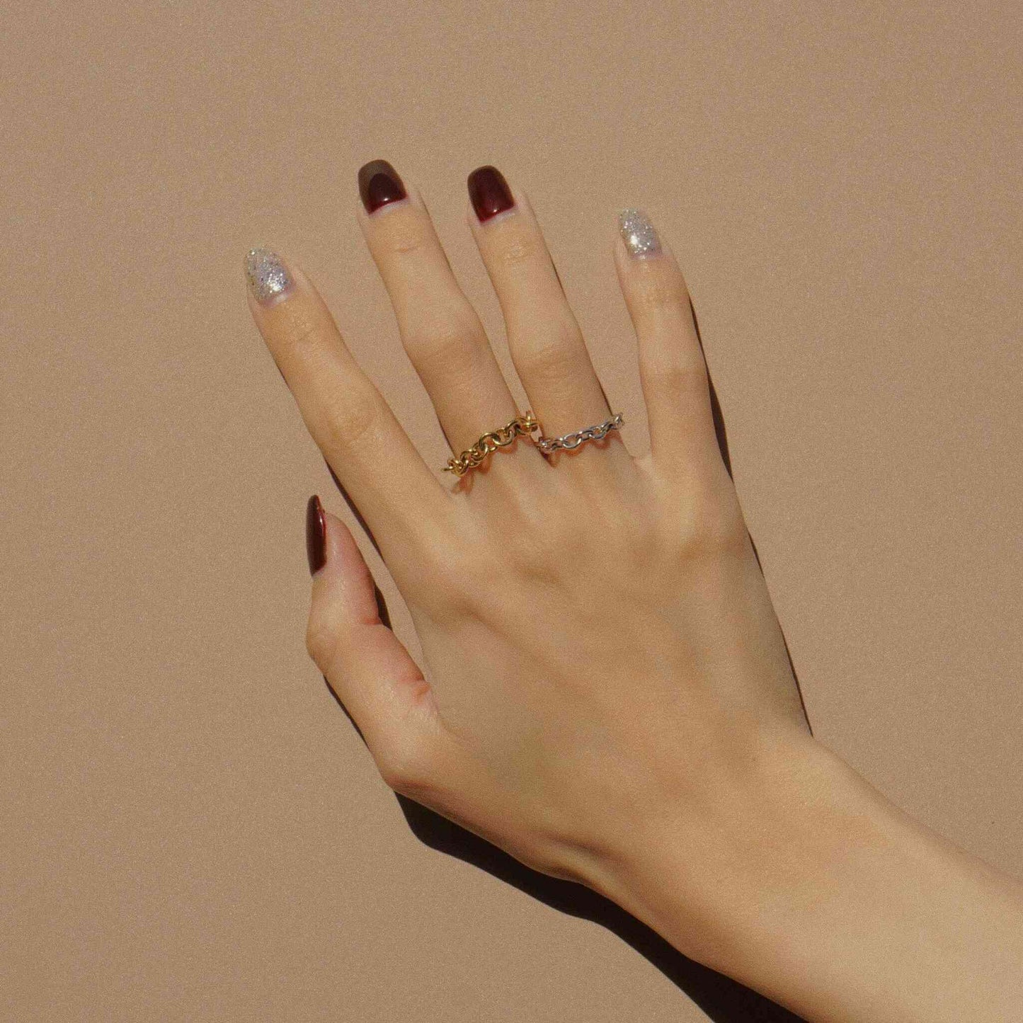 chain collection / medium size luxe oval chain ring