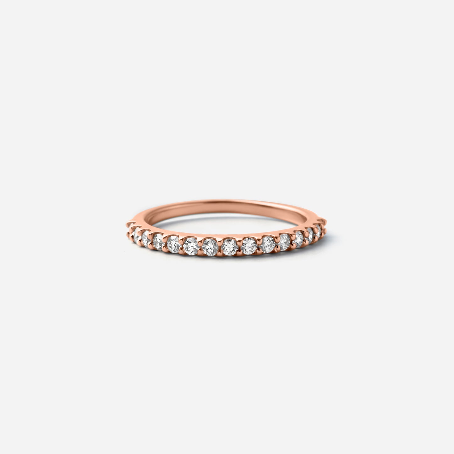 basic collection / diamond super basic half eternity ring 0.3ct K18PG