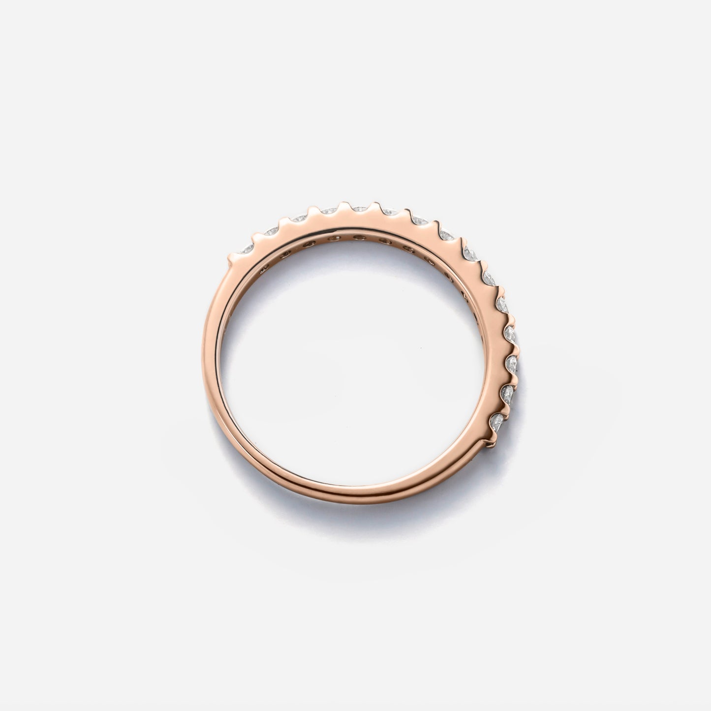 basic collection / diamond super basic half eternity ring 0.3ct K18PG