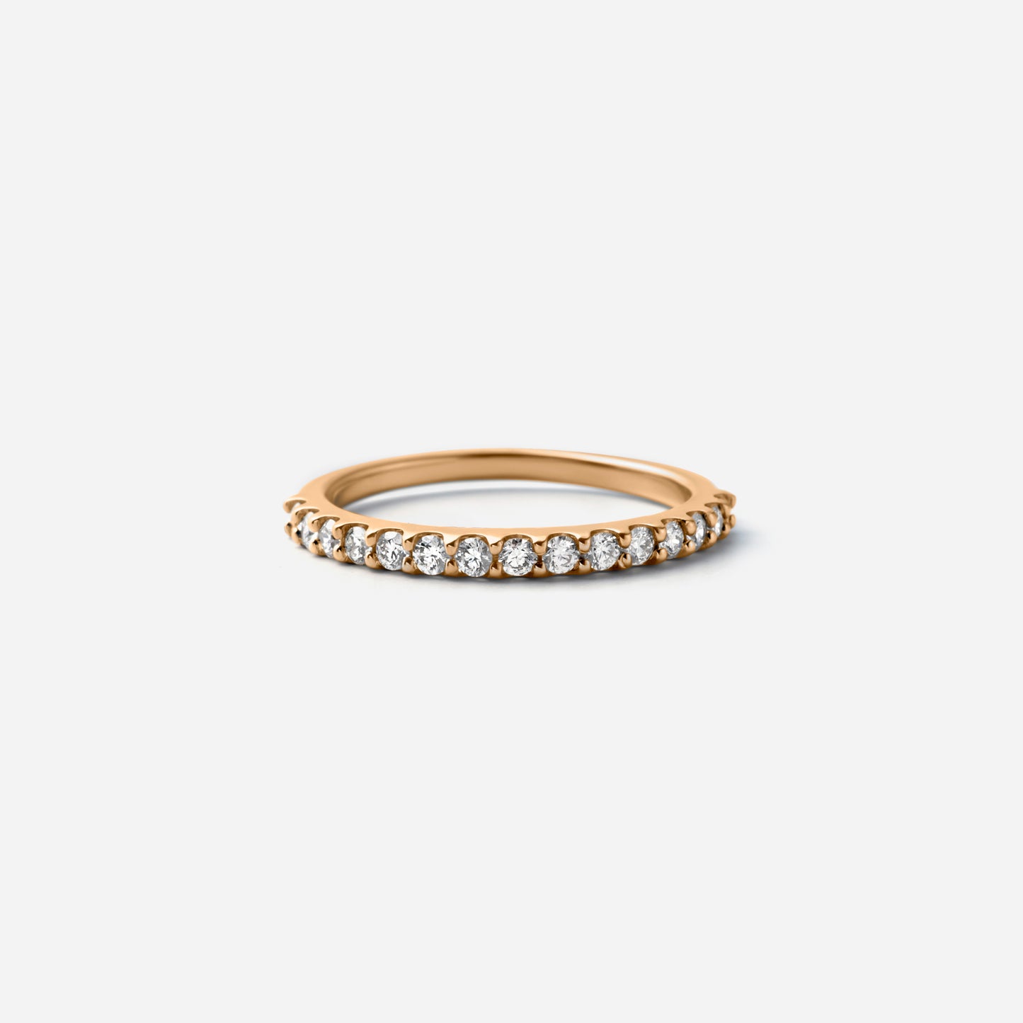 basic collection / diamond super basic half eternity ring 0.3ct K18YG