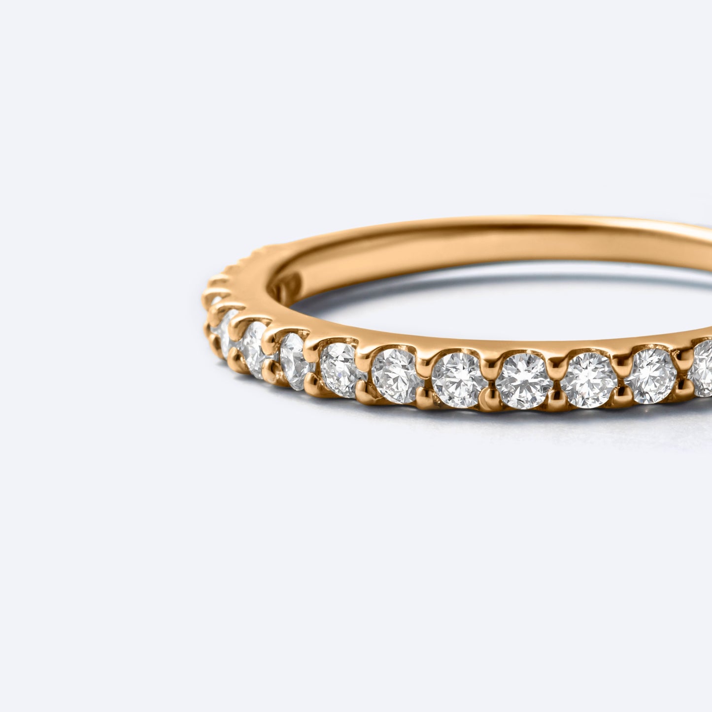 basic collection / diamond super basic half eternity ring 0.3ct K18YG