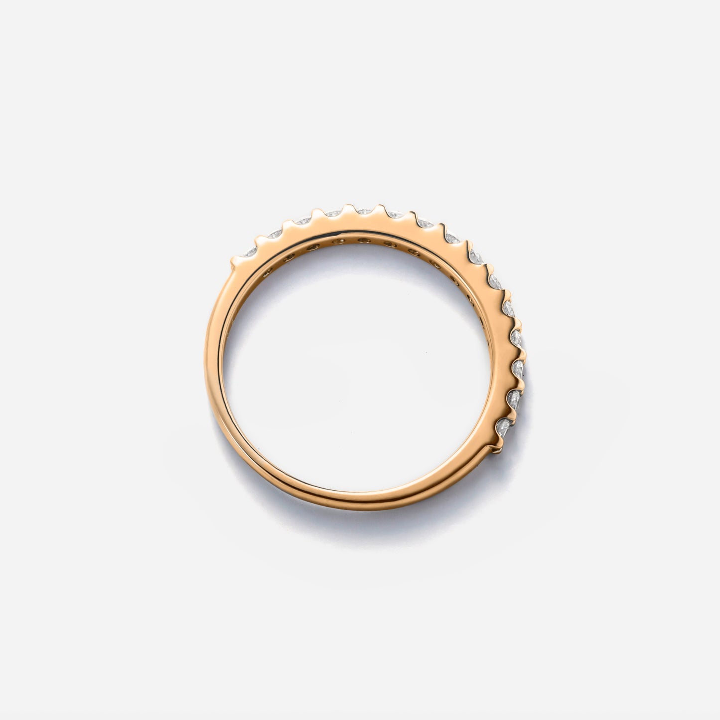basic collection / diamond super basic half eternity ring 0.3ct K18YG