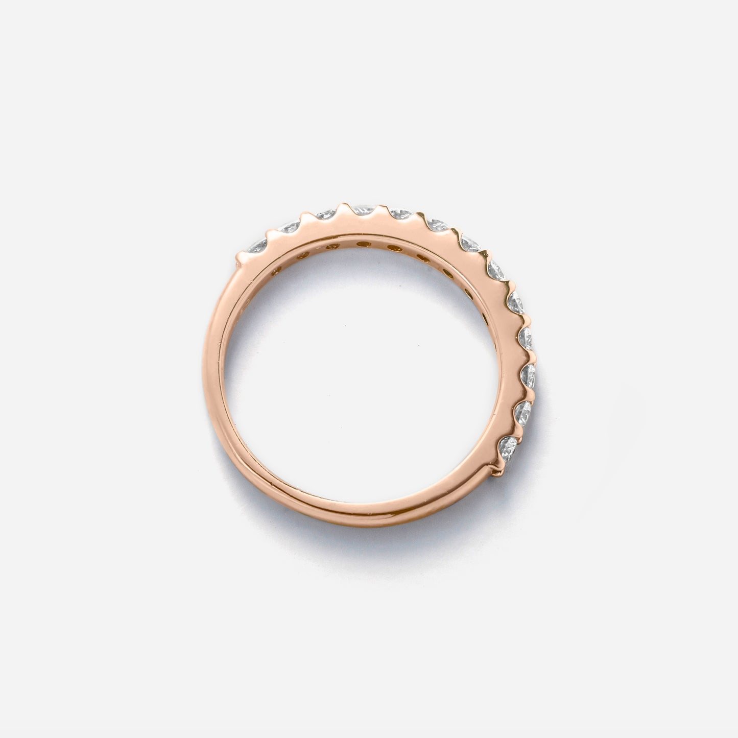 basic collection / diamond super basic half eternity ring 0.5ct K18PG