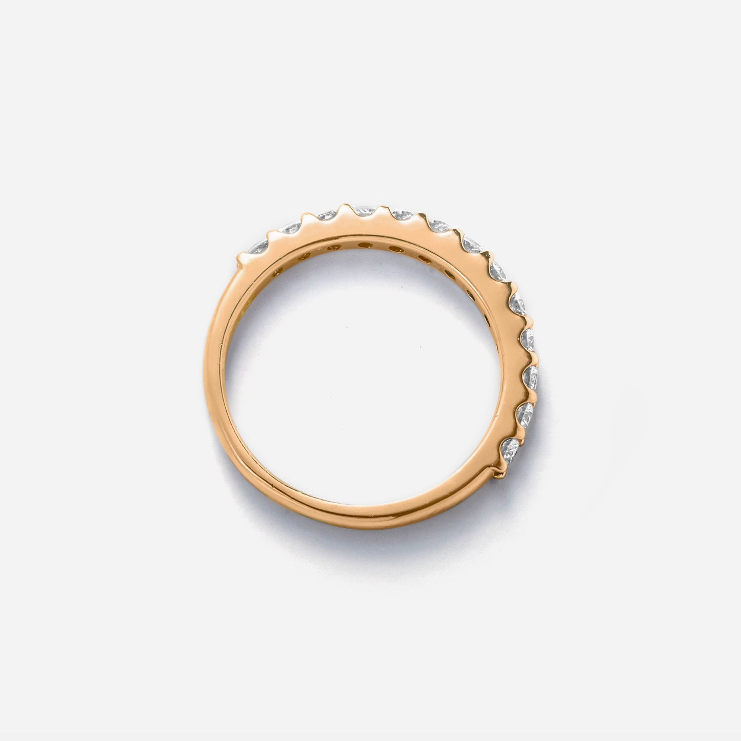 basic collection / diamond super basic half eternity ring 0.5ct K18YG