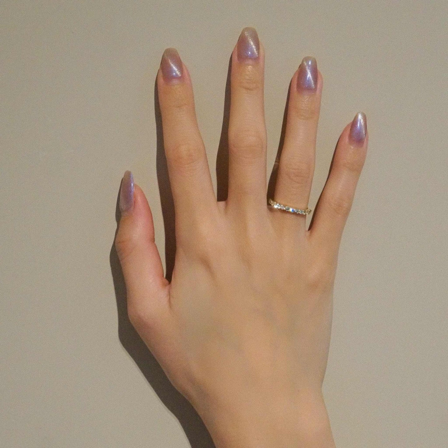 basic collection / diamond super basic half eternity ring 0.5ct K18YG