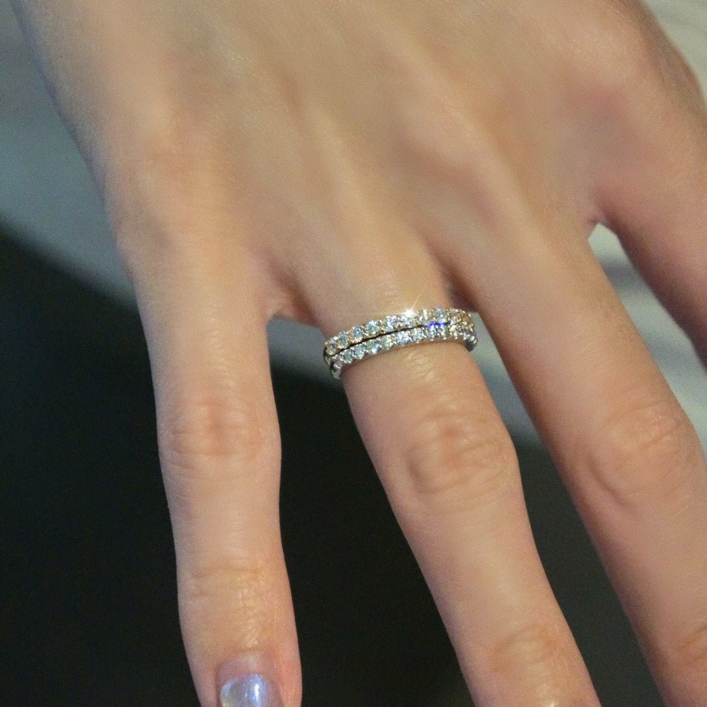 basic collection / diamond super basic half eternity ring 0.5ct K18YG