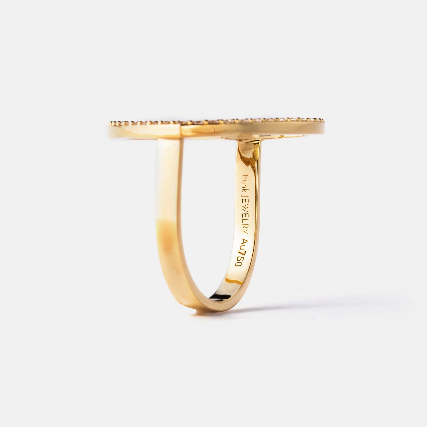 new basic collection / diamond twisted heartline ring K18YG