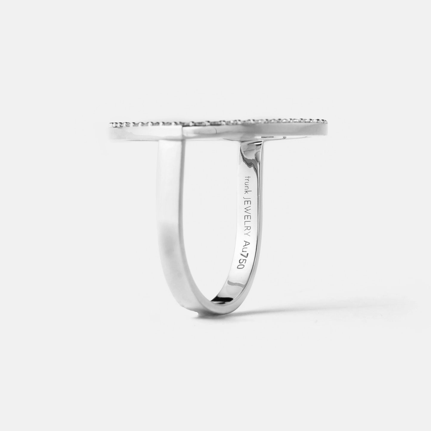 new basic collection / diamond twisted heartline ring K18WG