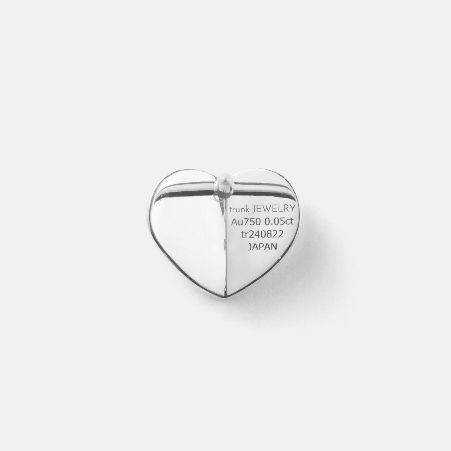 refined legacy collection / folded heart pave diamond earrings medium pair K18WG