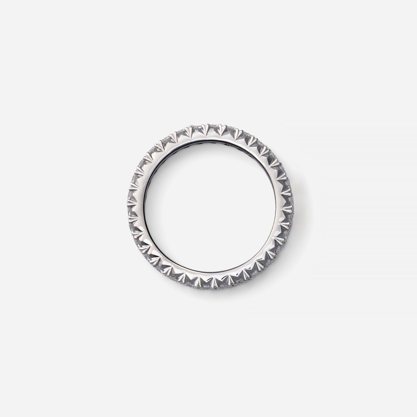 refined legacy collection / modern french setting diamond eternity ring pt950