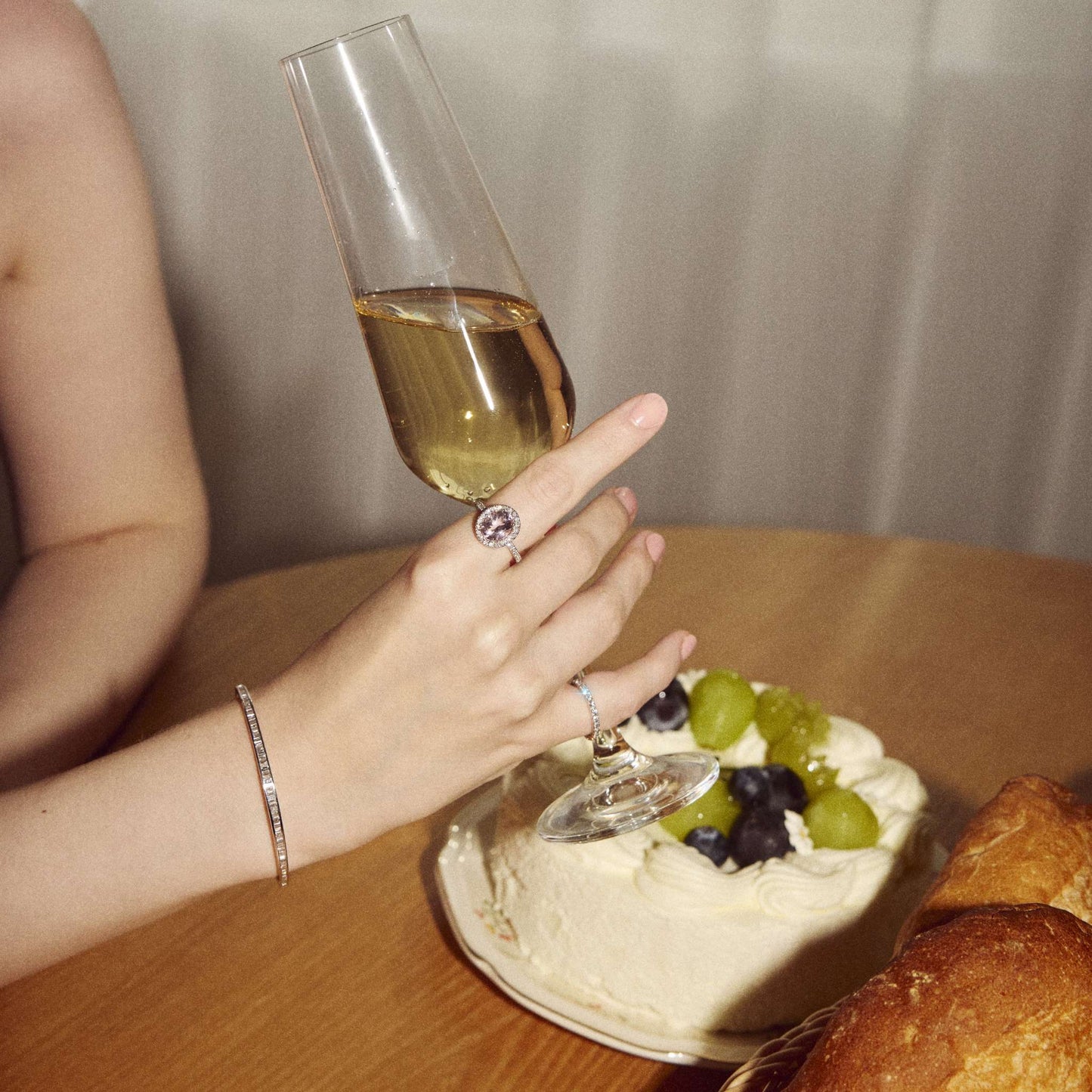 refined legacy collection / modern french setting diamond eternity ring K18PG
