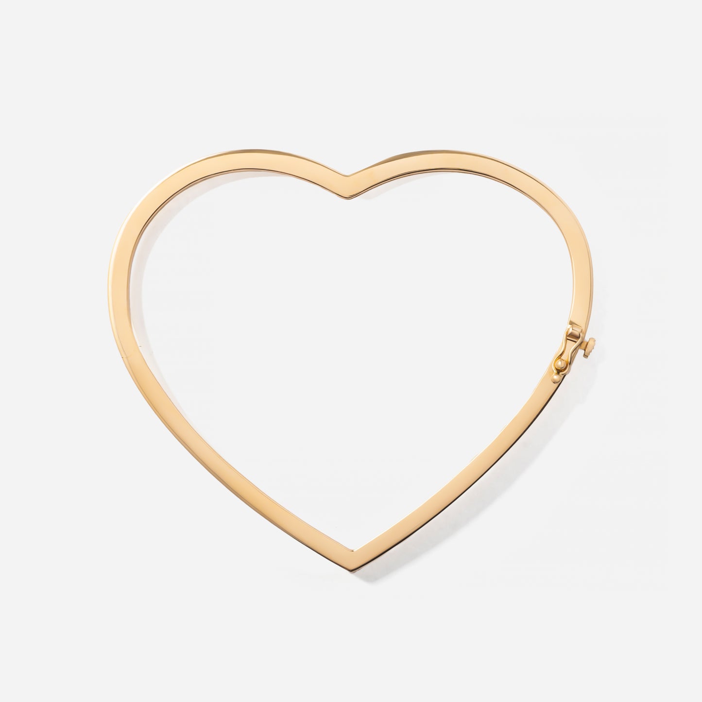 new basic collection / heart hug silhouette diamond bangle 0.6ct K18YG