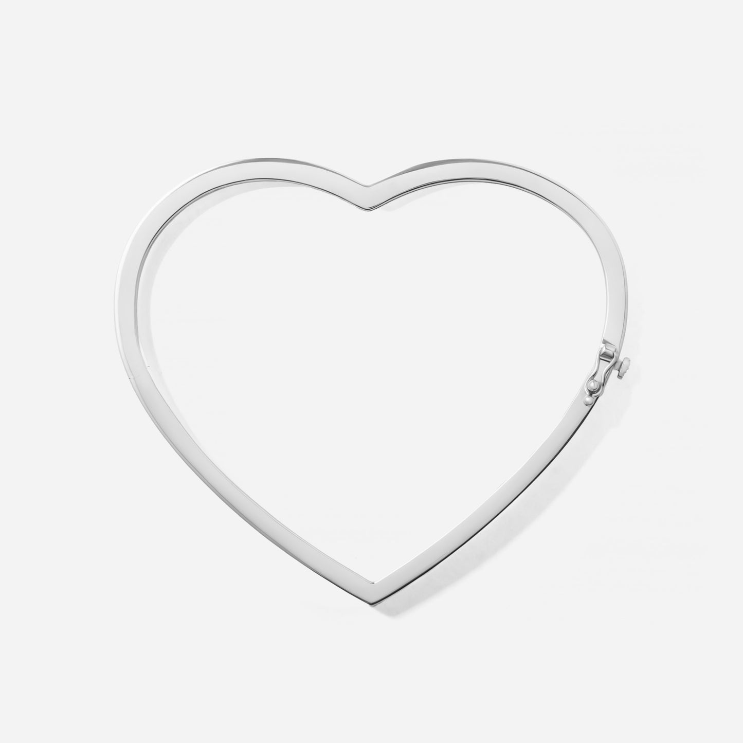 new basic collection / heart hug silhouette diamond bangle 0.6ct Pt950