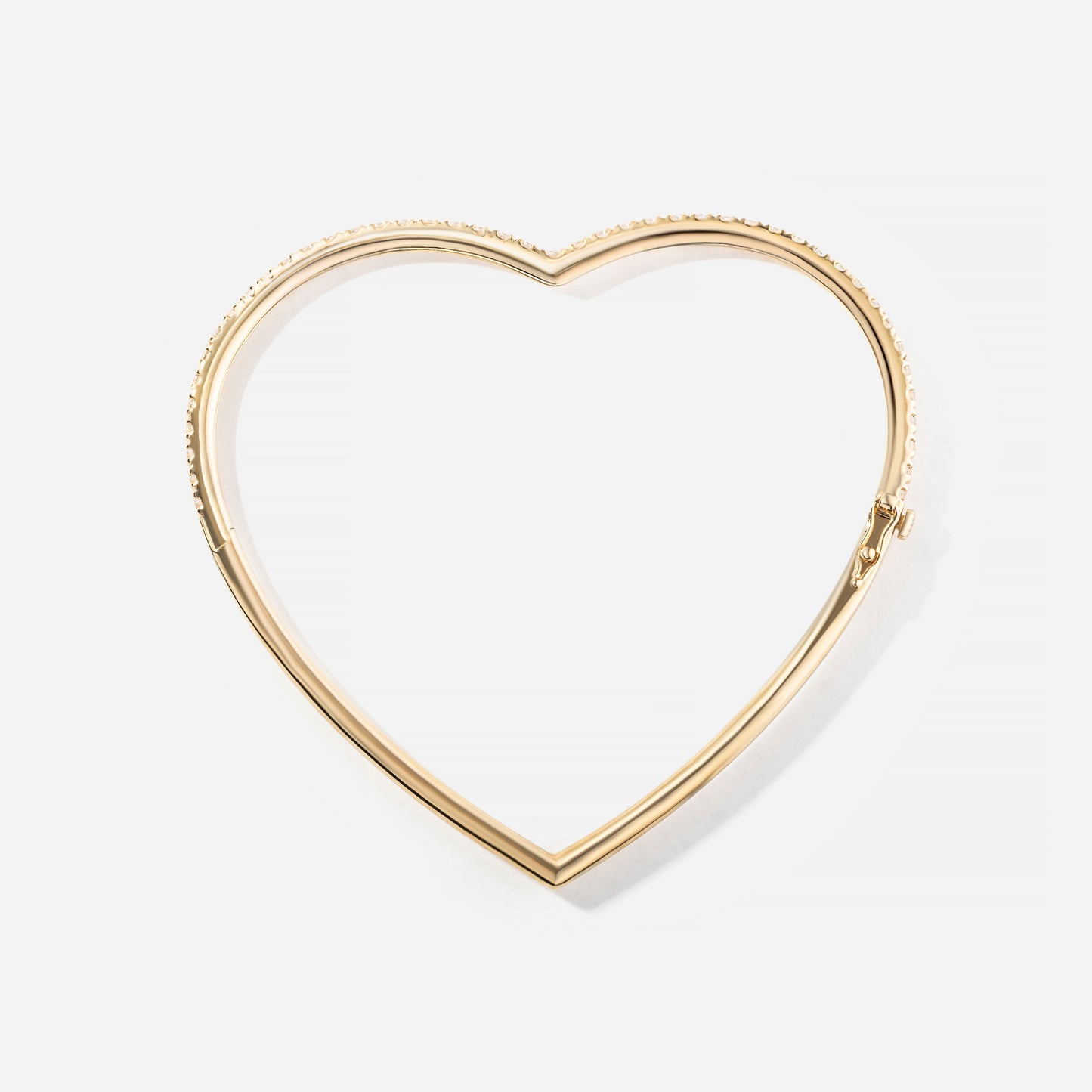 Shūren shinka collection / heart hug silhouette diamond bangle K18YG