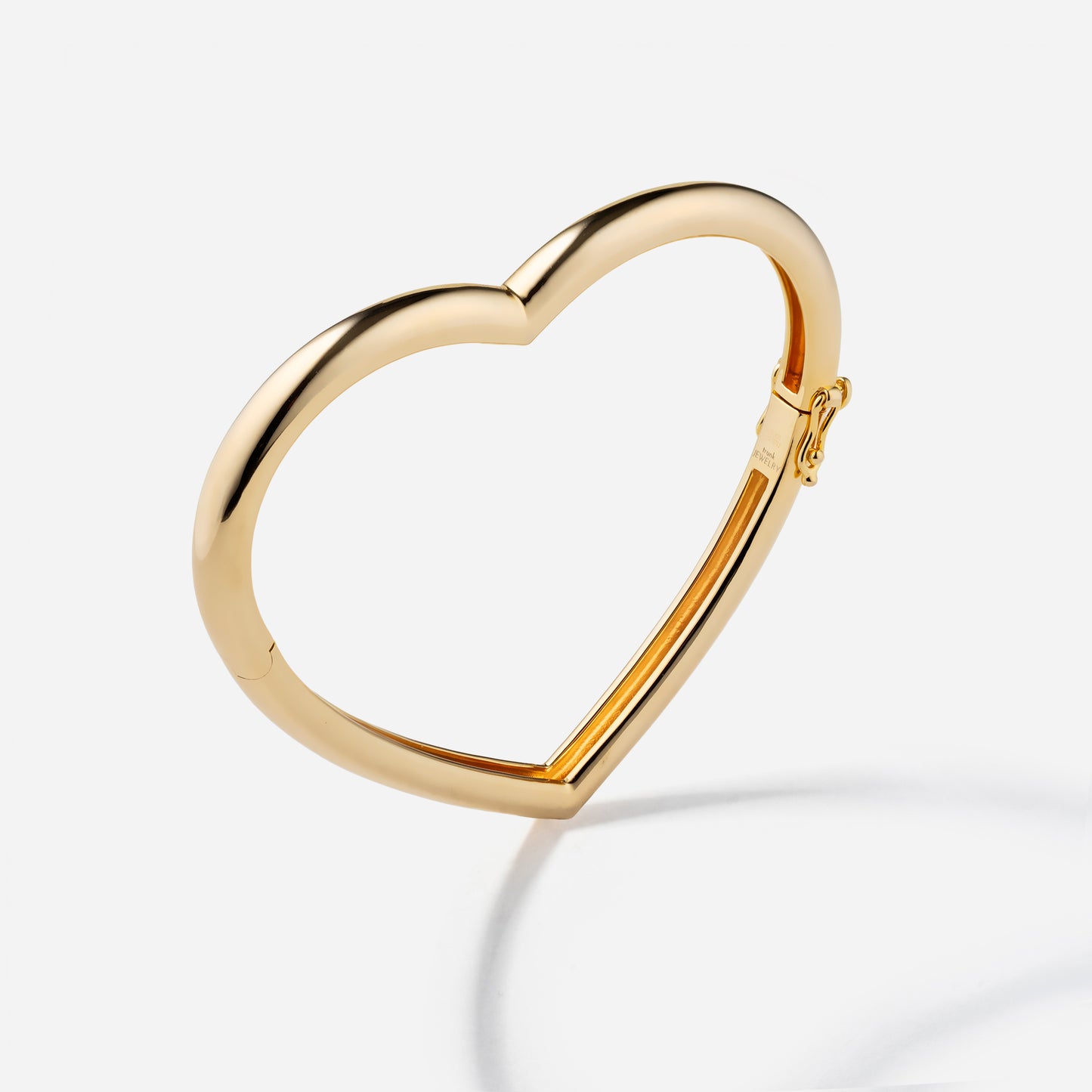 Shūren shinka collection / heart hug silhouette wide bangle K18YG