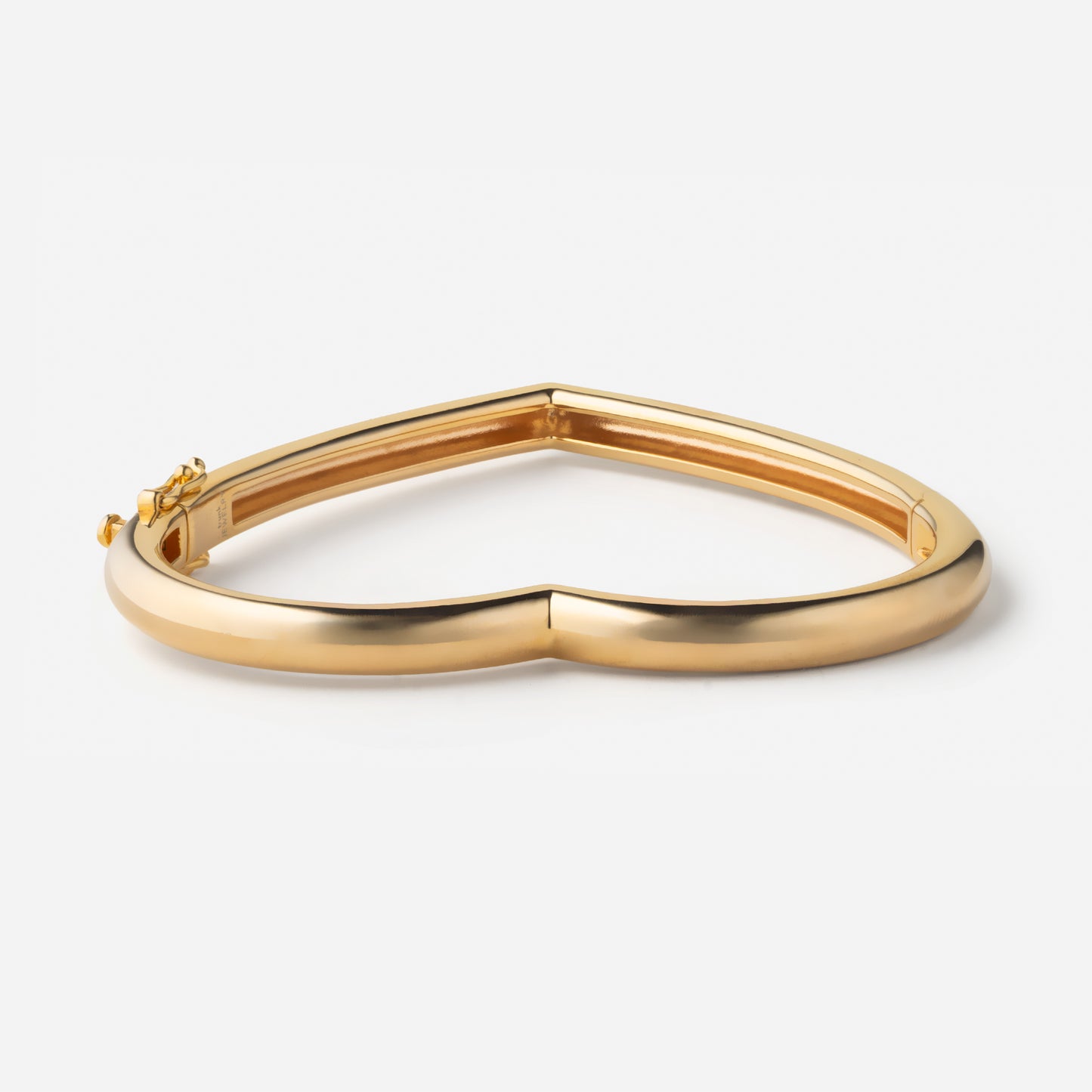 Shūren shinka collection / heart hug silhouette wide bangle K18YG