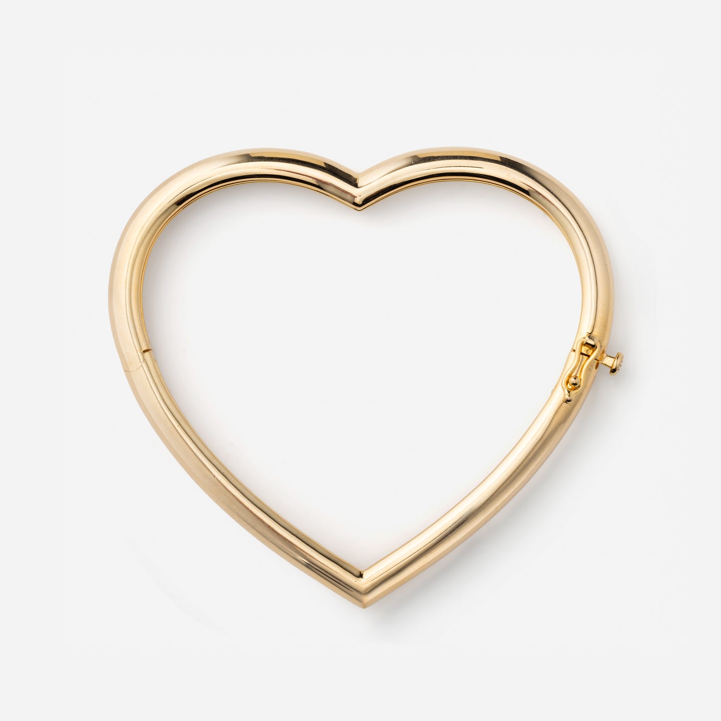 Shūren shinka collection / heart hug silhouette wide bangle K18YG