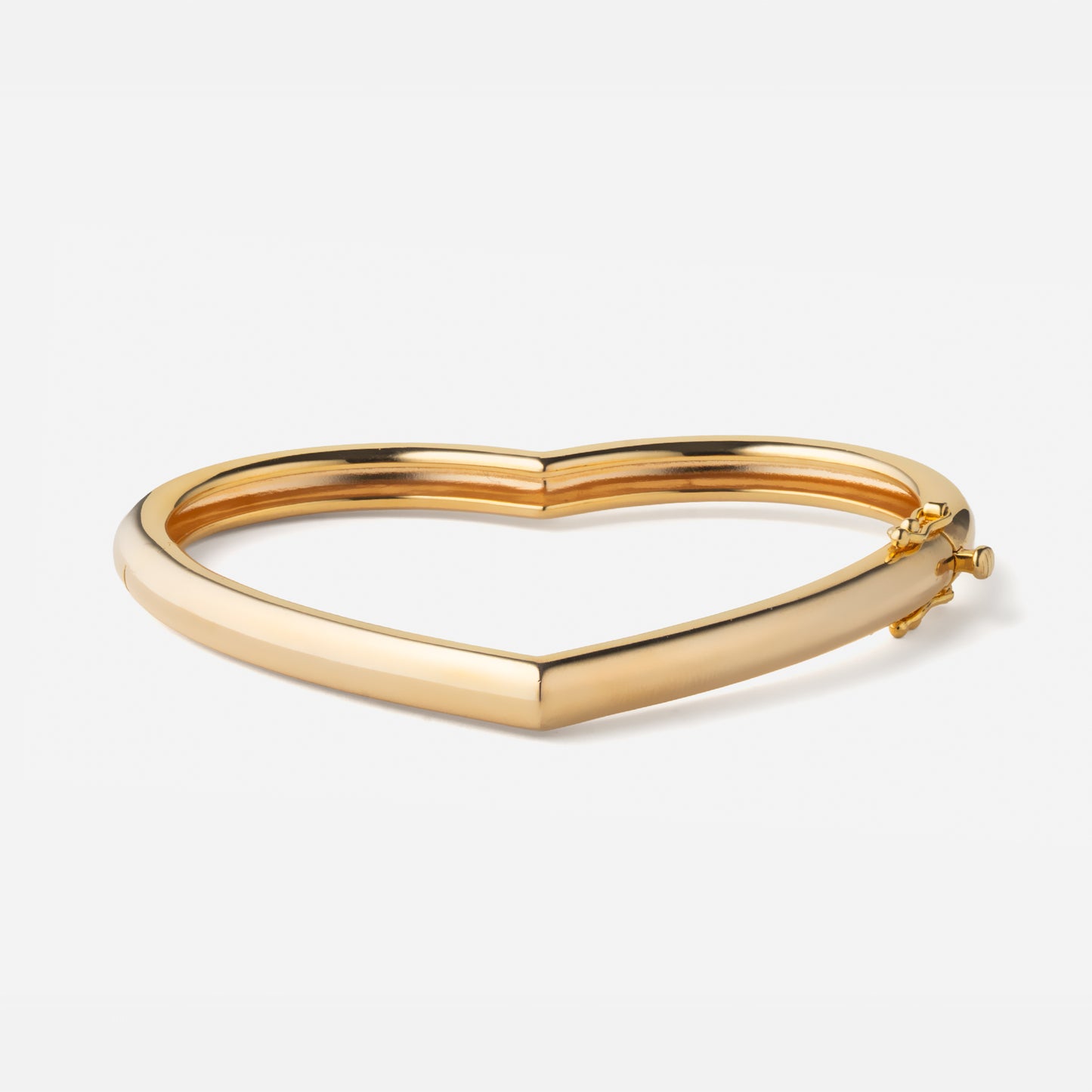 Shūren shinka collection / heart hug silhouette wide bangle K18YG