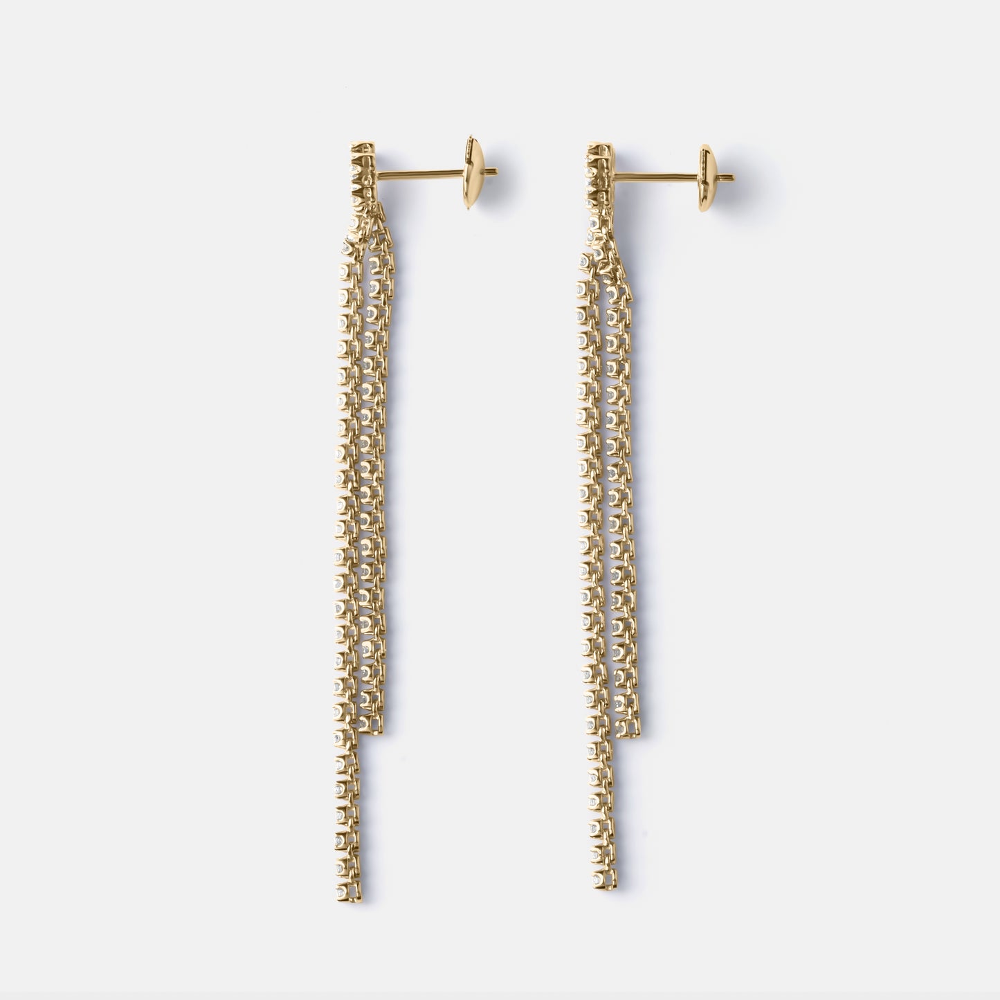 new basic collection / reconstructed diamond tennis bracelet earrings K18YG