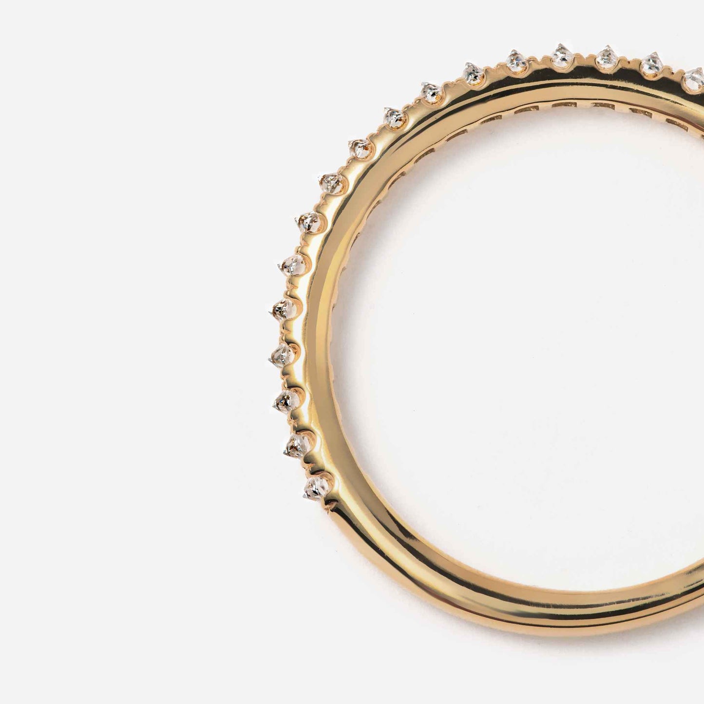 new basic collection / spike half eternity ring K18YG