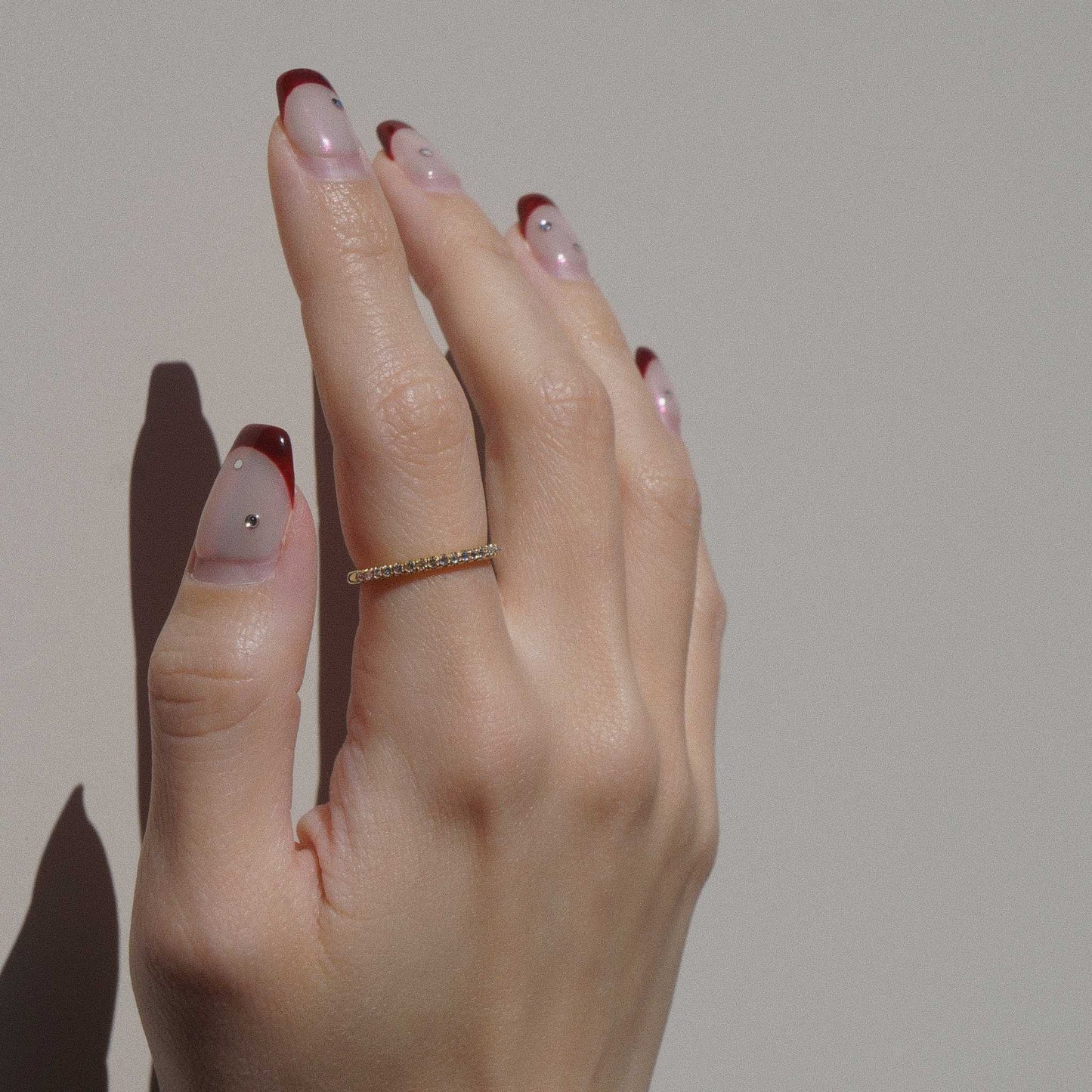 new basic collection / spike half eternity ring K18YG