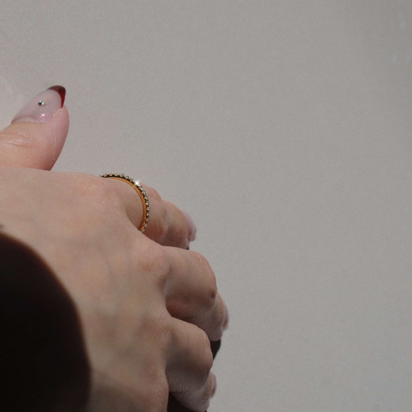 new basic collection / spike half eternity ring K18YG