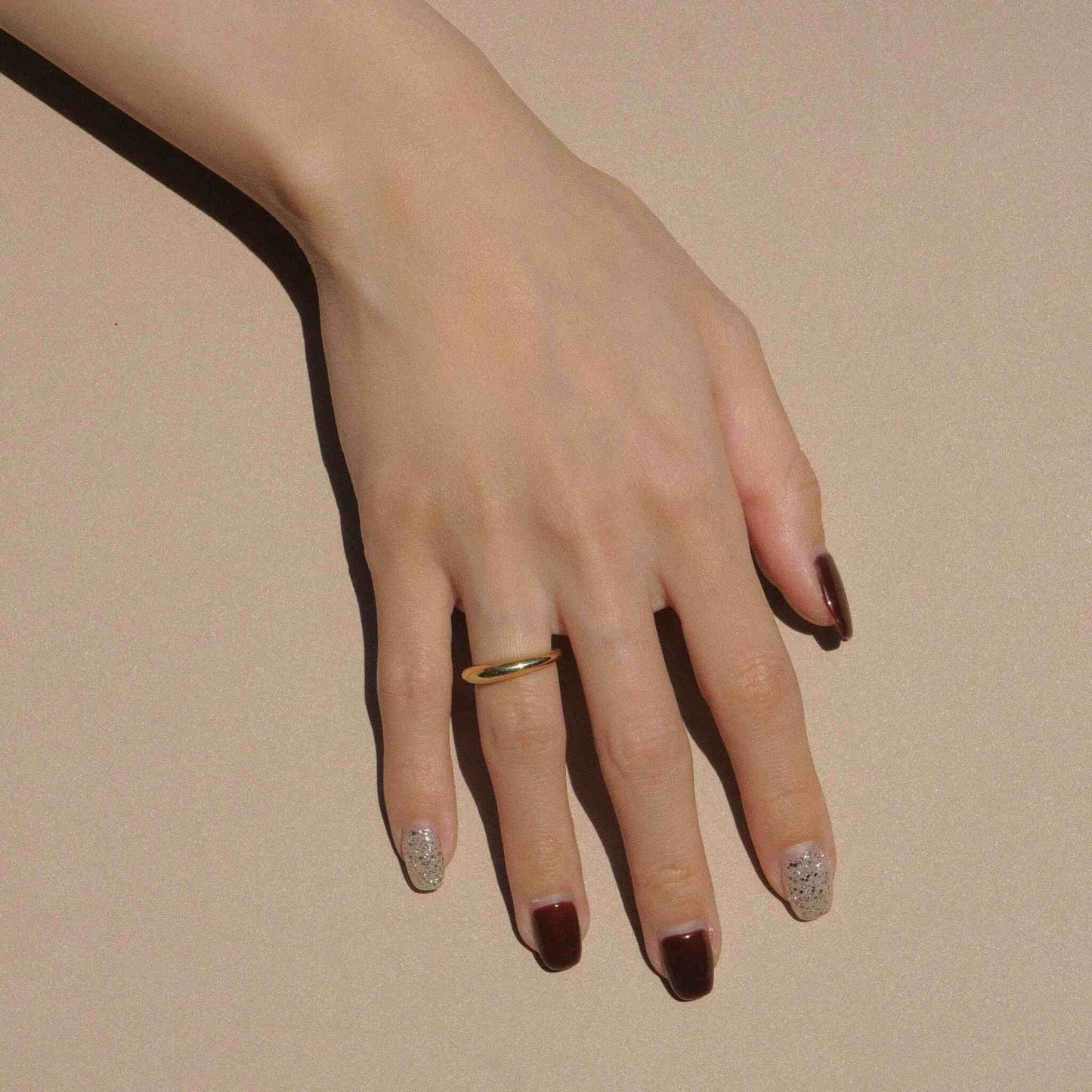 new basic collection / square toe material ring