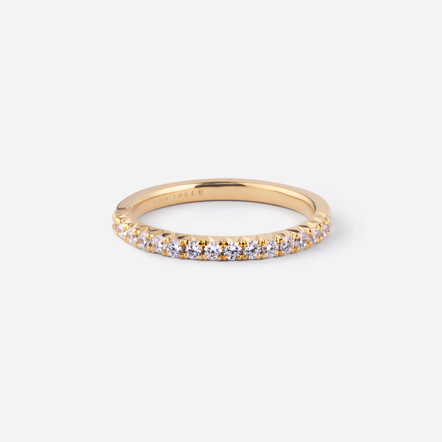 refined legacy collection / modern french setting diamond harf eternity ring K18YG