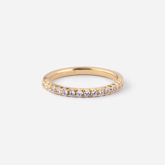 refined legacy collection / modern french setting diamond harf eternity ring K18YG