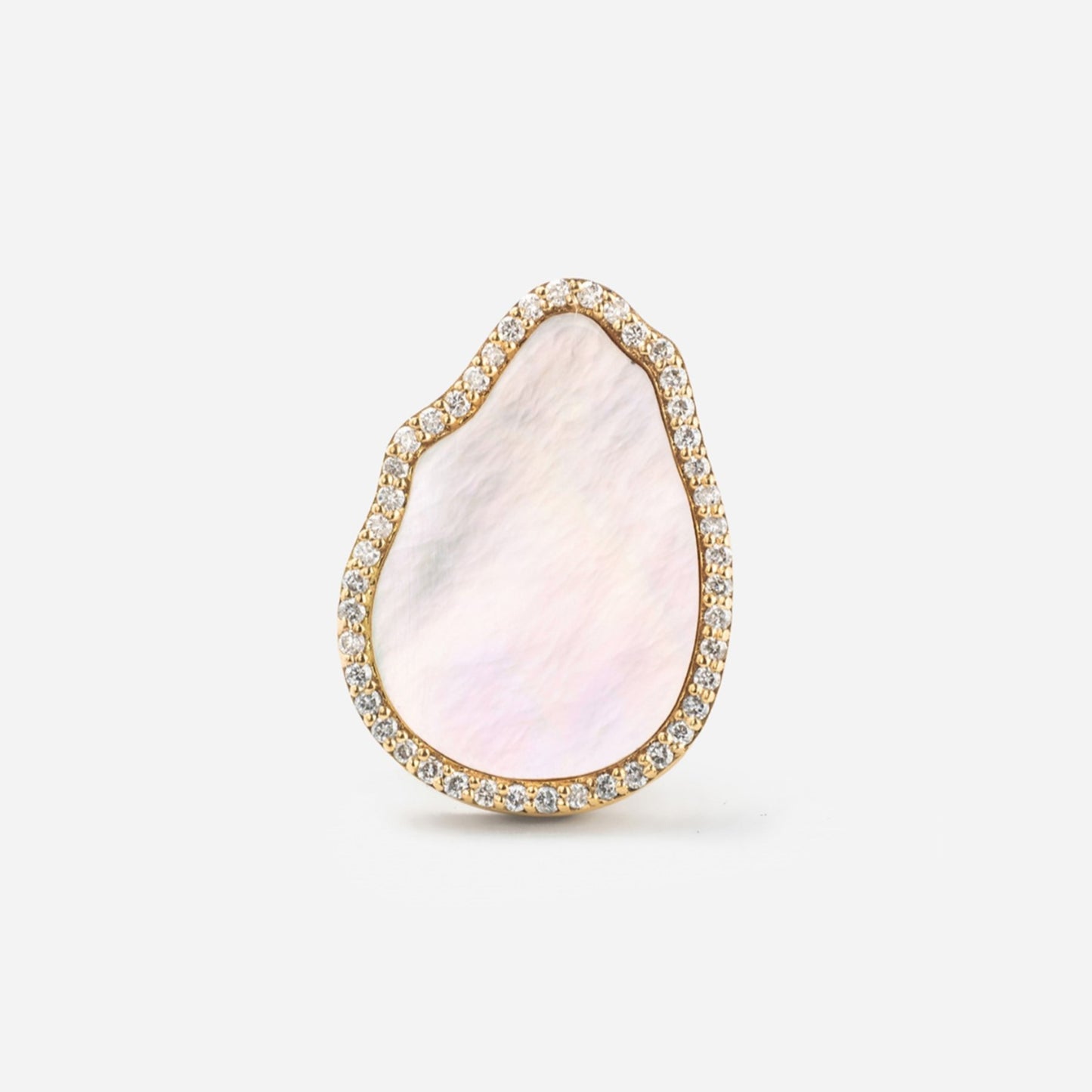 deja-vu collection / baroque in 2D diamond earring single K18YG