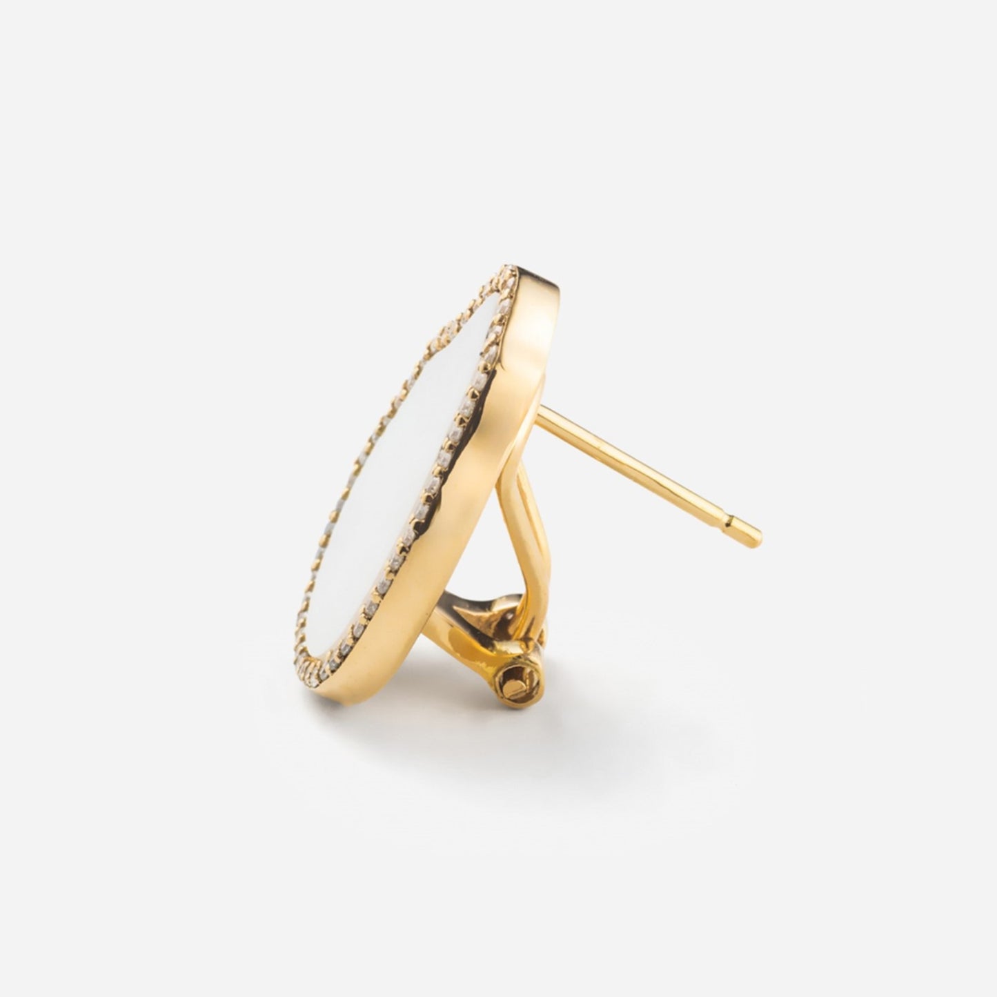 deja-vu collection / baroque in 2D diamond earring single K18YG