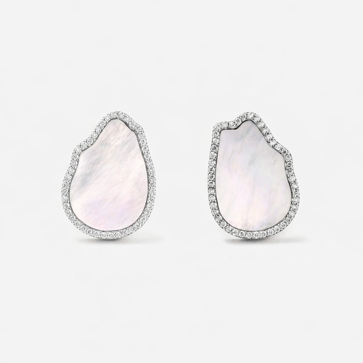 deja-vu collection / baroque in 2D diamond earring pair K18WG
