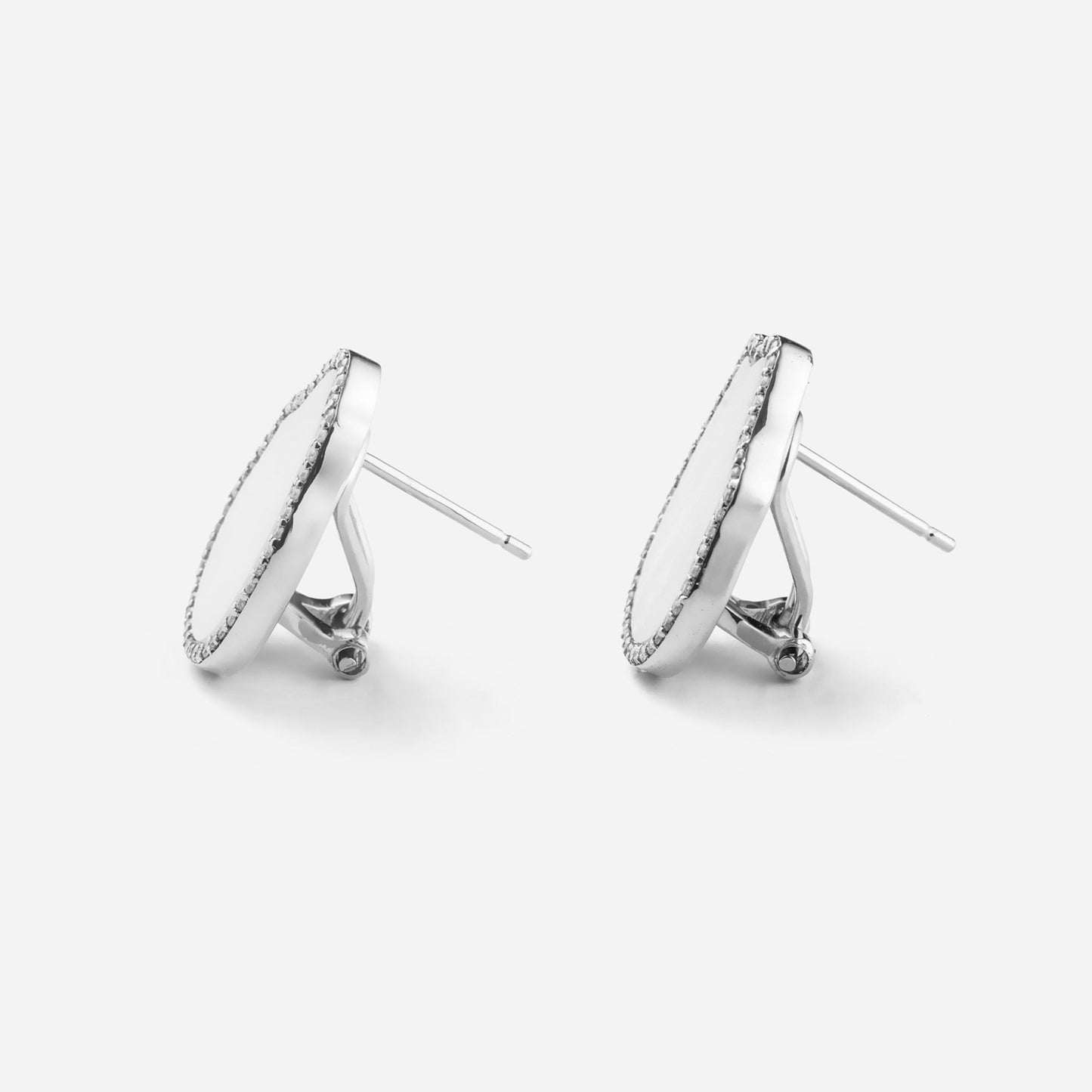 deja-vu collection / baroque in 2D diamond earring pair K18WG