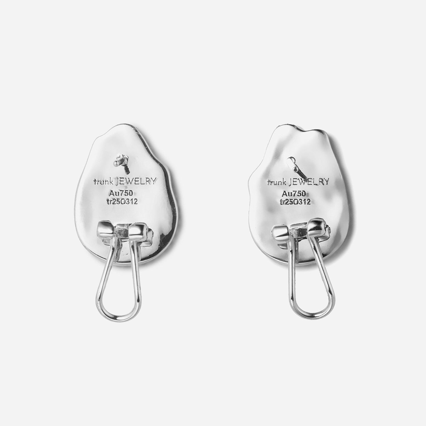 deja-vu collection / baroque in 2D diamond earring pair K18WG