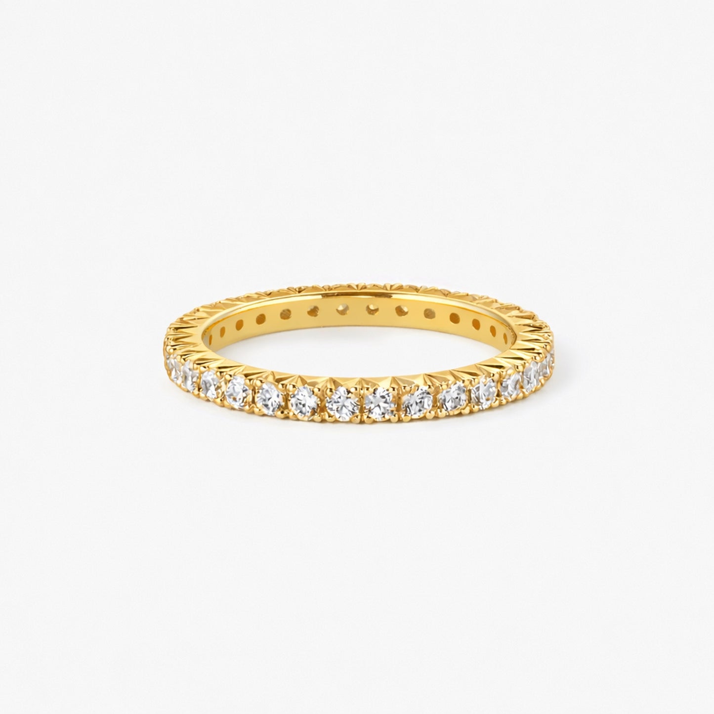 refined legacy collection / modern french setting diamond eternity ring K18YG