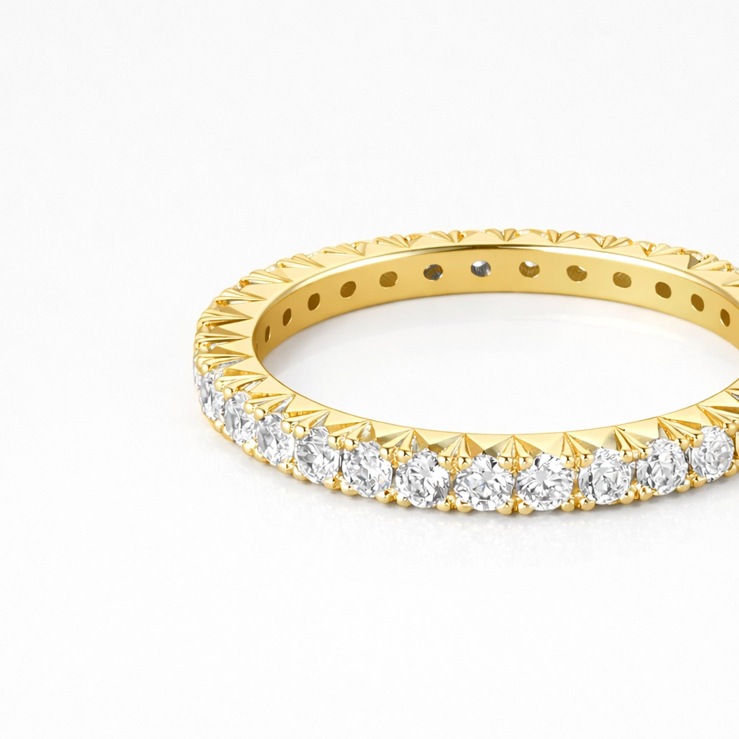refined legacy collection / modern french setting diamond eternity ring K18YG