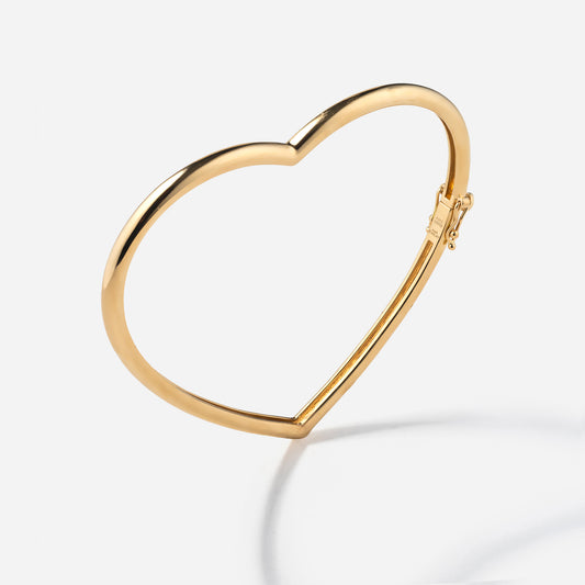 Shūren shinka collection / heart hug silhouette bangle K18YG