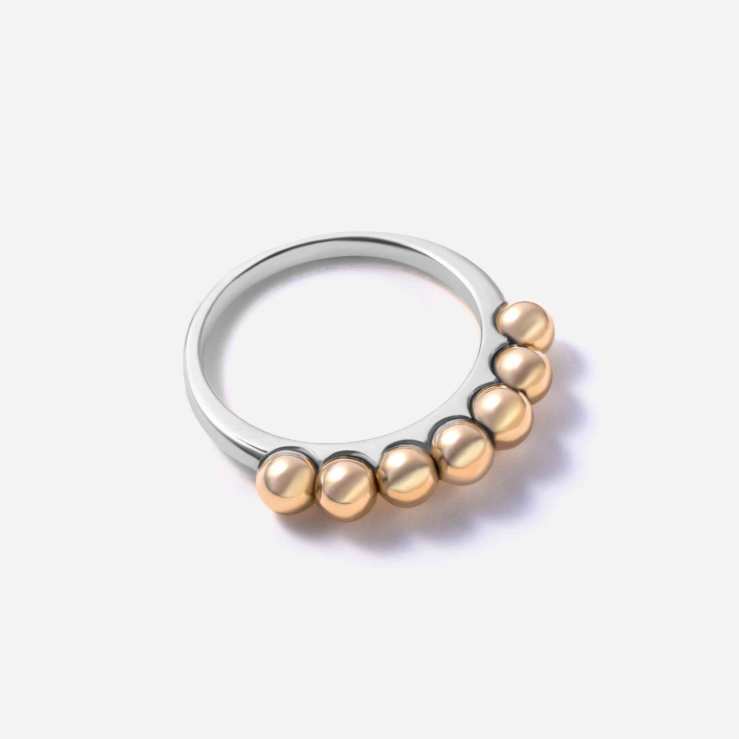 new basic collection / sculptural baby pearl ring yellow×white