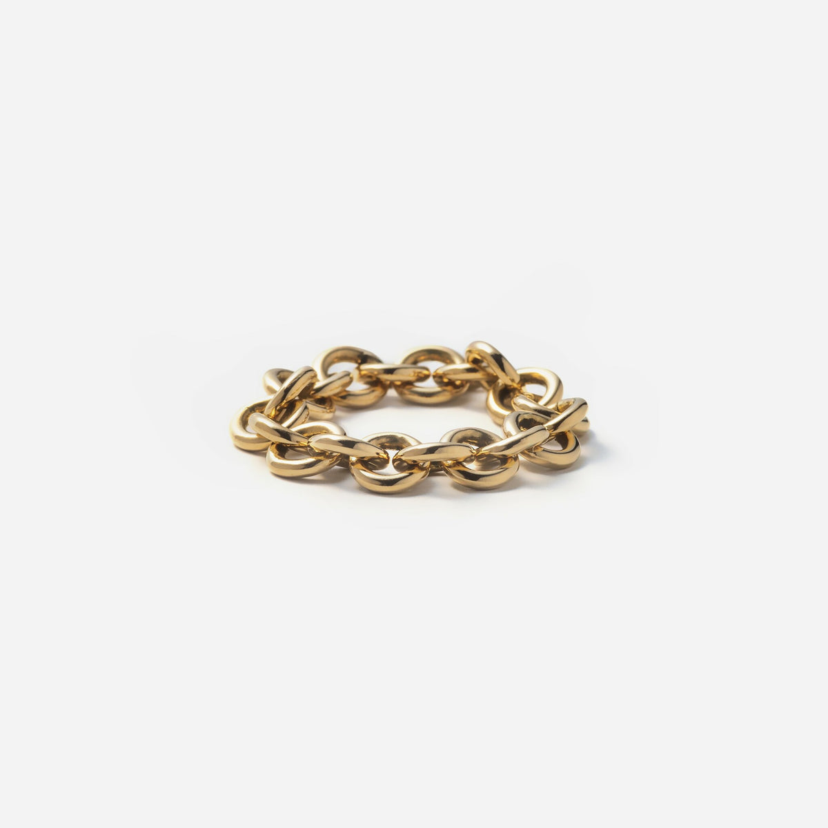 Large Chain Rings chain collection / large size luxe round chain ring YG – trunk JEWELRY