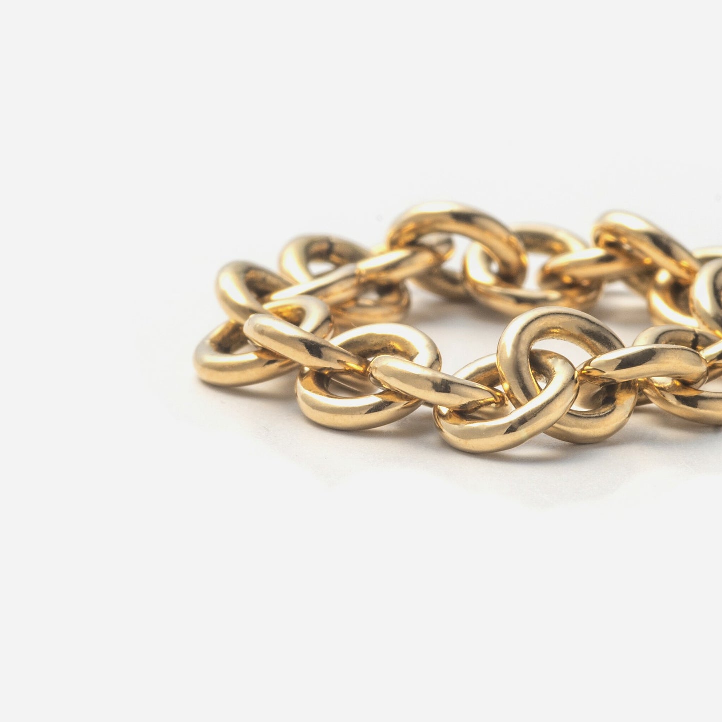 chain collection / large size luxe round chain ring